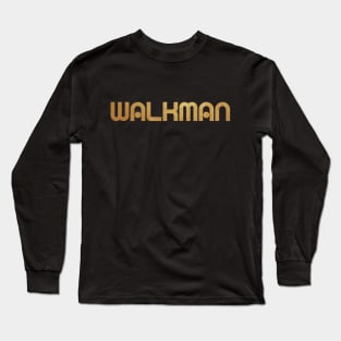 Walkman retro gold Long Sleeve T-Shirt